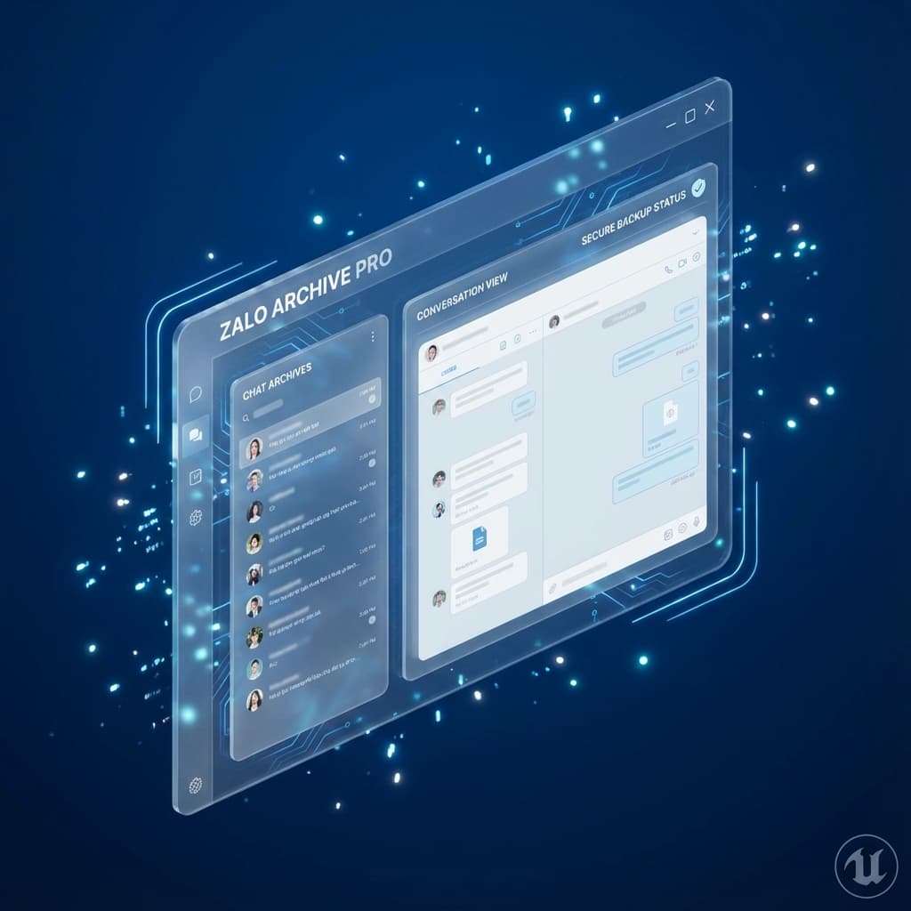Zalo Archive Pro App Interface